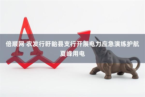 倍顺网 农发行盱眙县支行开展电力应急演练护航夏峰用电