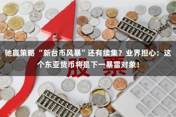 驰赢策略 “新台币风暴”还有续集？业界担心：这个东亚货币将是下一暴雷对象！
